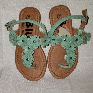 FINAL Blue suede shoes sandles toddler sz 7
